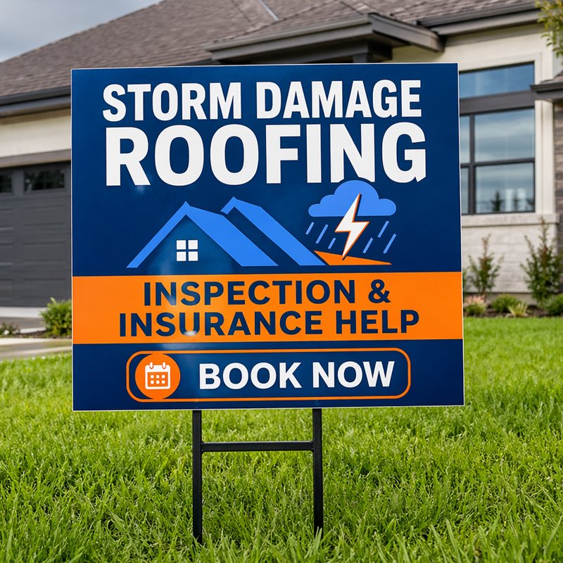 Custom Roofing Service Signs - Image 1