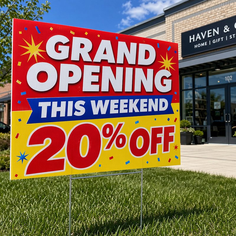 Custom Grand Opening Signs - Image 1