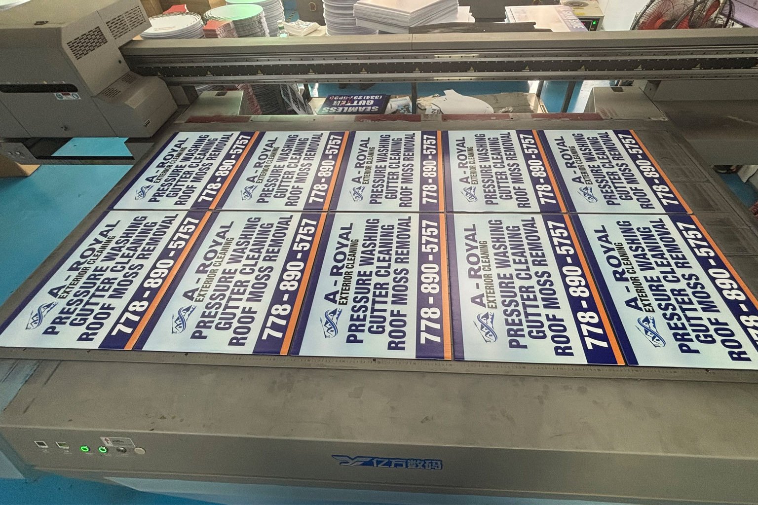 custom yard signs for US local businesses with H-stakes and QR codes