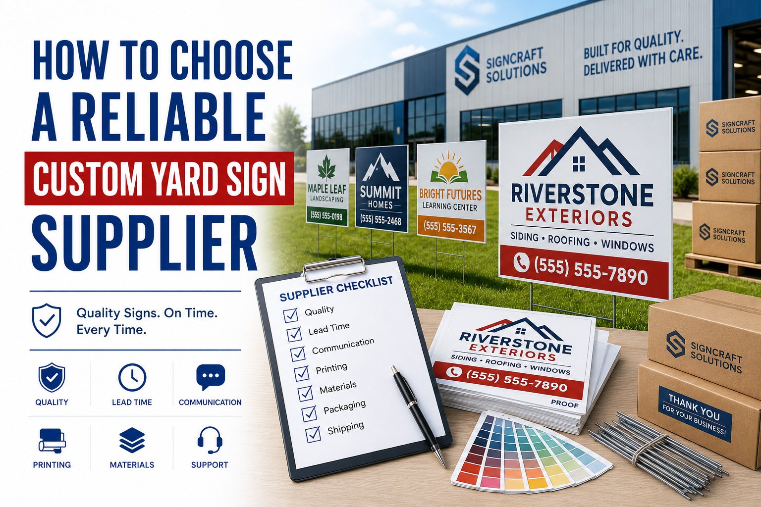 reliable custom yard sign supplier for bulk coroplast sign orders