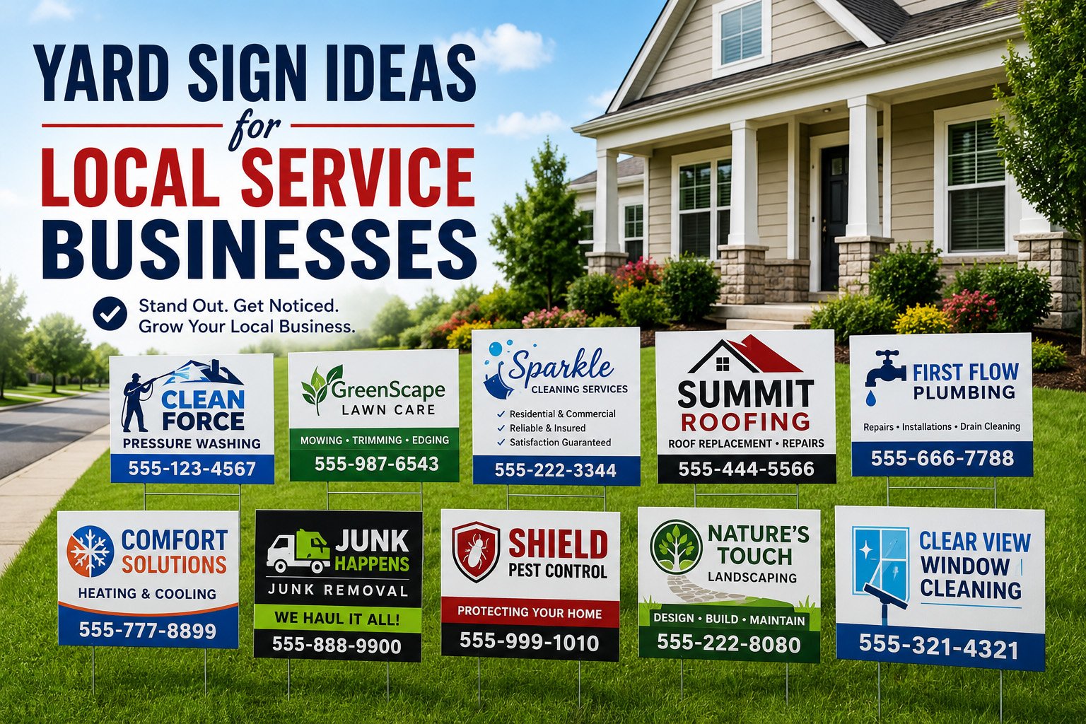 custom yard sign ideas for local service businesses