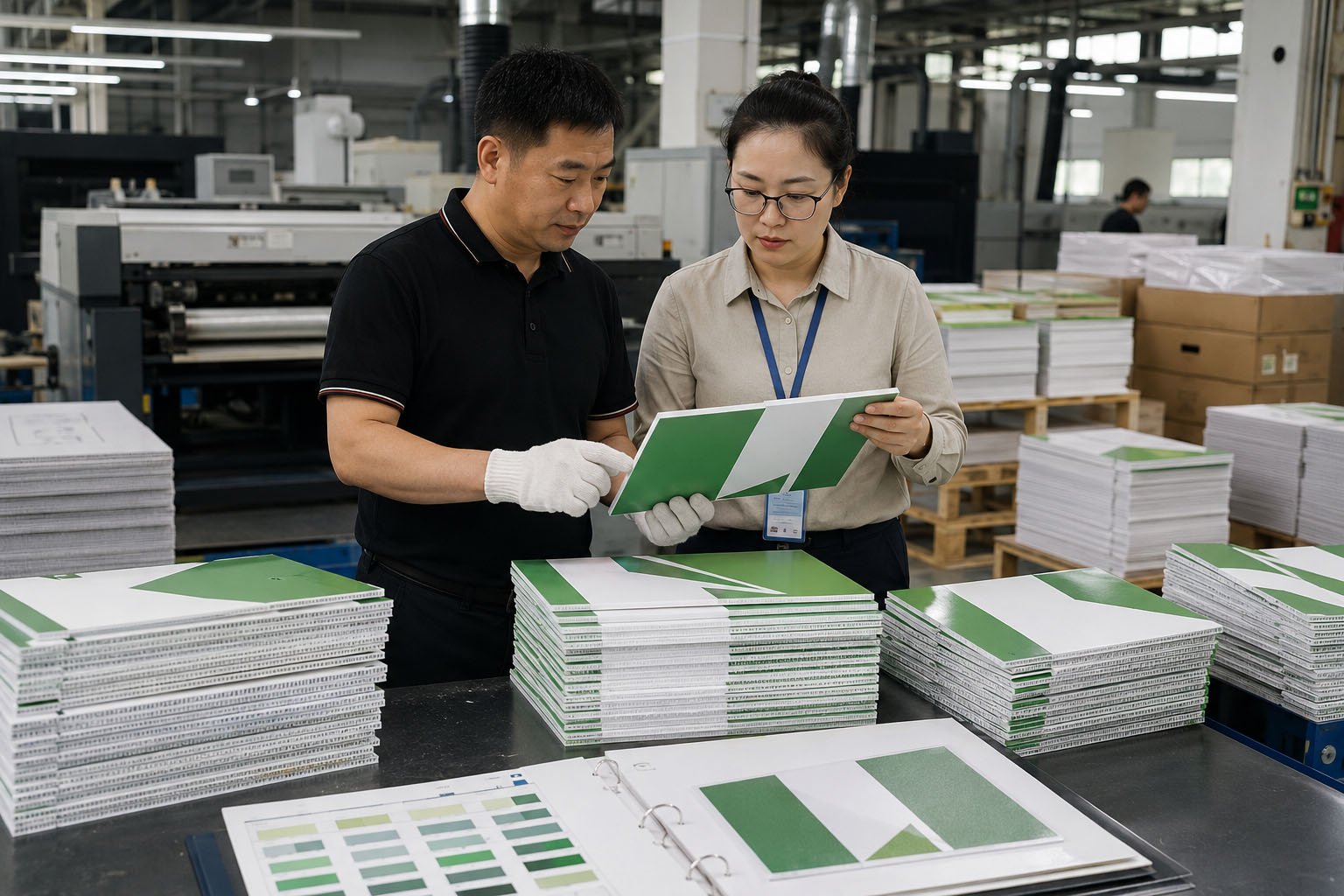 iYardSign China yard sign factory checking repeat custom yard sign orders for color and specification consistency